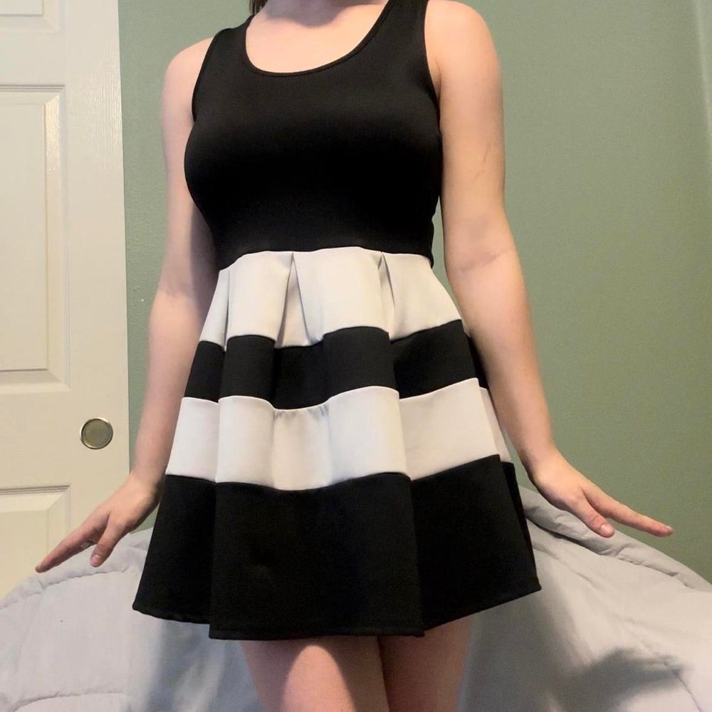 B&W Skater Dress